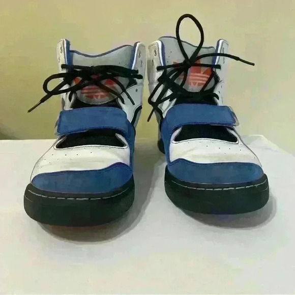 Mens Adidas Streetball 1.5 G99873 Basketball Leather White/Blue/Orange Size 11 - Picture 8 of 12